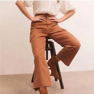 Z Supply Noah Cargo Straight Leg Pants in Chestnut Brown